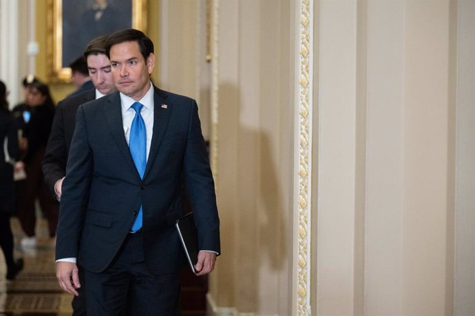 Archivo - November 13, 2024, Washington, District Of Columbia, USA: United States Senator Marco Rubio (Republican of Florida) walks into the GOP meeting to elect a new Senate Majority Leader in the US Capitol in Washington, DC on Wednesday, November 13, 2