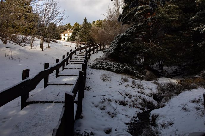 Archivo - Puerto de Cotos, a 13 de diciembre de 2024, Madrid (España). Una de las ciudades en las que más ha afectado la borrasca Darragh es Madrid y las montañas de la sierra de Madrid, donde han caído los primeros copos como consecuencia del descenso de