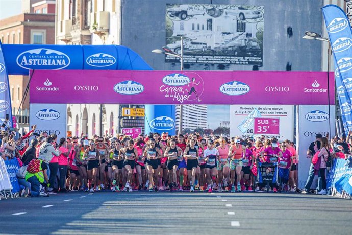 Una de las pruebas del circuito de la Carrera de la Mujer Central Lechera Asturiana.