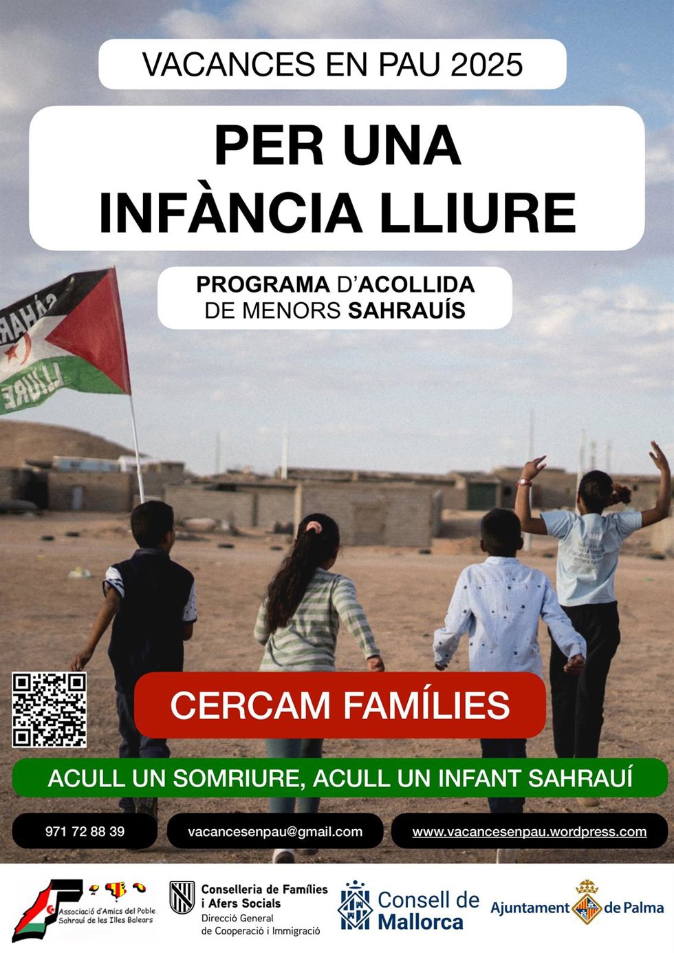 Cartel del programa 'Vacances en Pau 2025' de la Asociación de Amigos del Pueblo Saharaui.