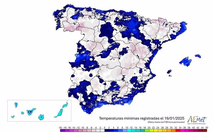 Las heladas continúan este jueves, pero de forma menos intensa, con la mínima más baja en Cuéllar (Segovia) con -8ºC.