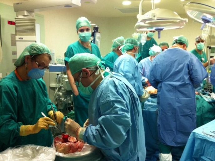 Actividaad en quirófano por un trasplante