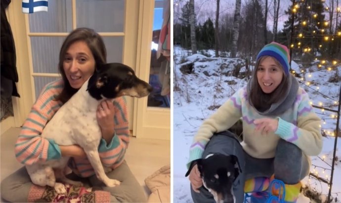 Española en Finlandia explica por qué su perro no lleva zapatos cuando hace frío extremo: “Es más común en invierno”