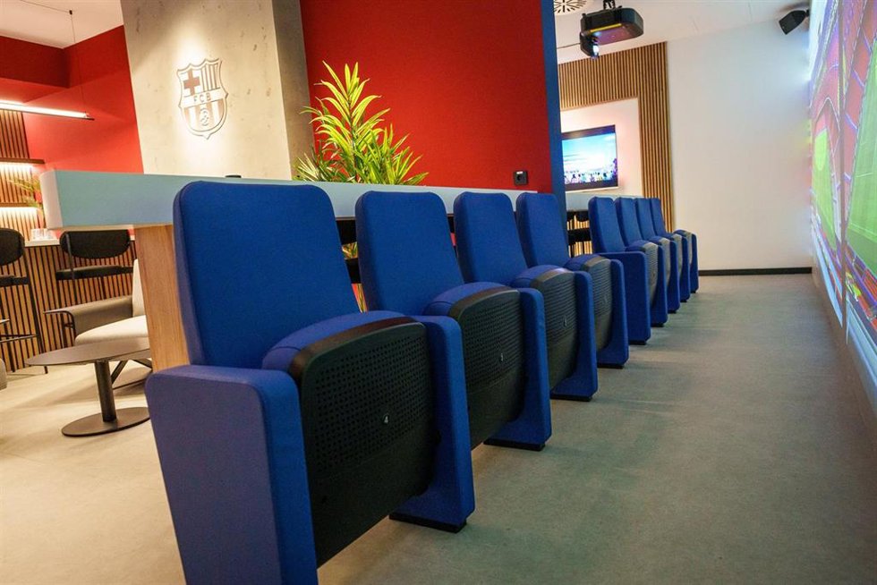 Archivo - Simulación de un palco VIP del nuevo Spotify Camp Nou