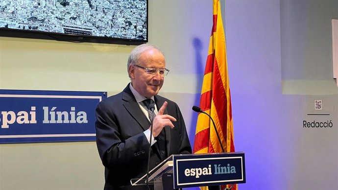 El abogado y candidato a la presidencia del Consell de la República (CdRep) Jordi Domingo, en la presentación de su candidatura en el Espai Línia de Barcelona