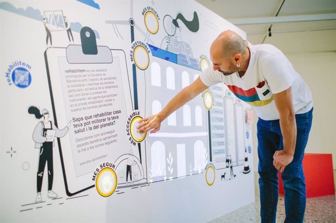 Un dels plafons interactius de l'exposició 'ReHabilitem'