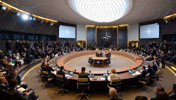 Archivo - HANDOUT - 04 December 2024, Belgium, Brussels: General view of the NATO Ministers of Foreign Affairs meeting during the second day of their meetings in Brussels. Photo: -/NATO/dpa - ATTENTION: editorial use only and only if the credit mentioned 