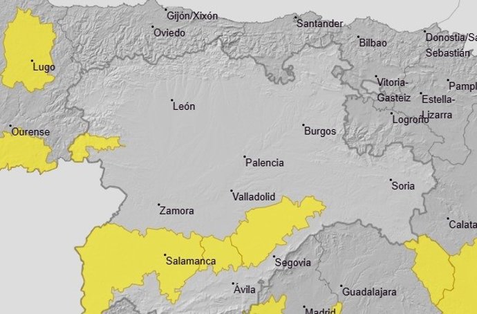Avisos para este viernes en Castilla y León