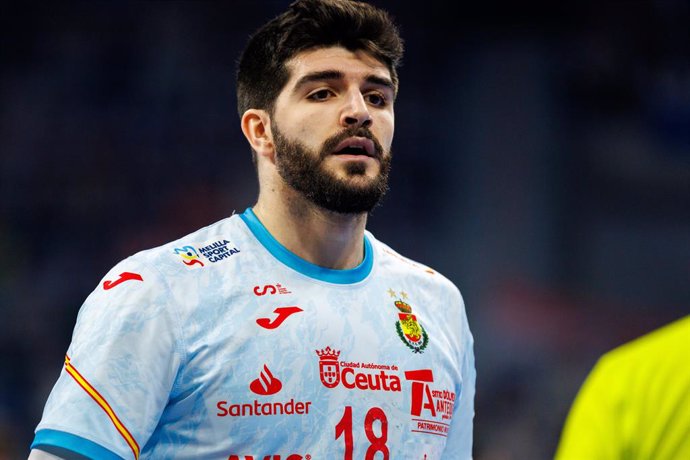 Archivo - Imanol Garciandia Alustiza of Spain during the Men's Euro 2024, Group B handball match between Romania and Spain on January 14, 2024 at SAP-Arena in Mannheim, Germany - Photo Stephan Hahne / Beautiful Sports / Orange Pictures / DPPI