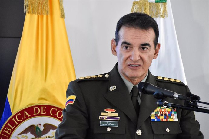 Archivo - El general William Salamanca, jefe de la Policía Nacional de Colombia.