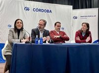 Molina señala que "frente a la mochila de agravios que trae Montero", el PP ofrece "hechos para transformar Córdoba"