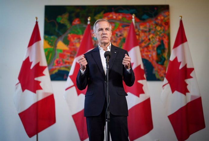 Archivo - September 10, 2024, Nanaimo, Bc, CANADA: Former Bank of Canada governor Mark Carney speaks to reporters at the Liberal caucus retreat in Nanaimo, B.C., Tuesday, Sept. 10, 2024.