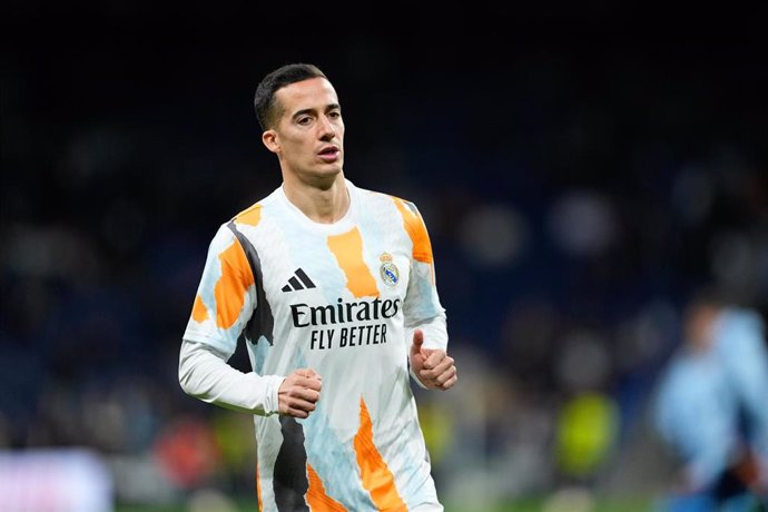 Lucas Vazquez of Real Madrid warms up during the Spanish Cup, Copa del Rey, round of 16 football match played between Real Madrid and RC Celta de Vigo at Santiago Bernabeu stadium on January 16, 2025, in Madrid, Spain.