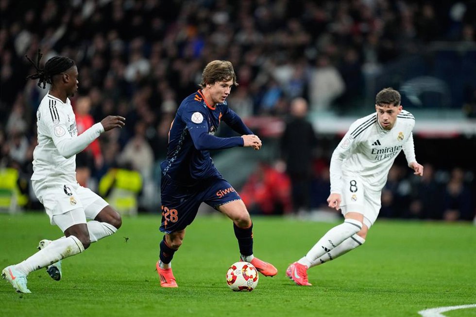 Eduardo Camavinga durante el Real Madrid-RC Celta de la Copa del Rey 24-25