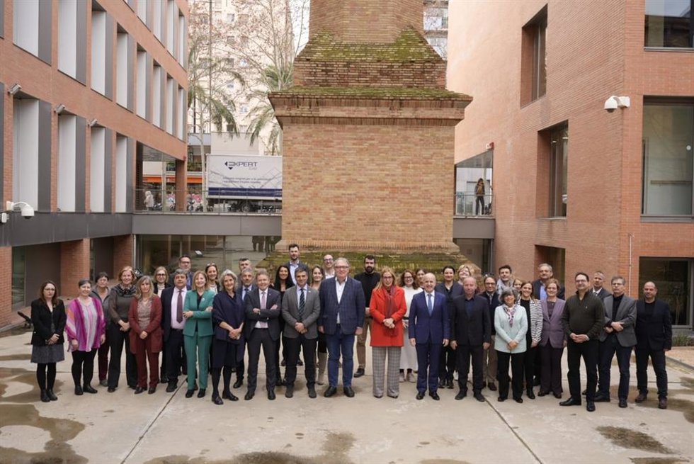 Representantes de las instituciones que forman parte de la alianza con motivo del encuentro en Barcelona este viernes
