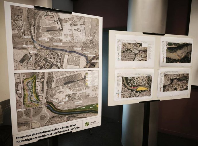 Archivo - Presentación de las actuaciones en el cauce del Ebro y el Barranco de Oyón que prevé el Ayuntamiento de Logroño entre 2025 y 2027