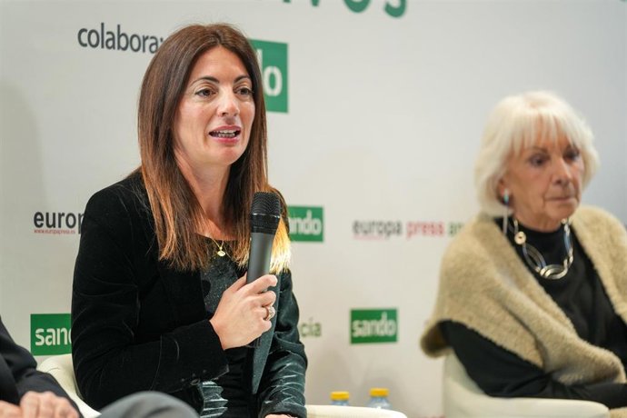 La presidenta de la Autoridad Portuaria de Almería, Rosario Soto, en el foro 'La economía andaluza desde sus puertos'.