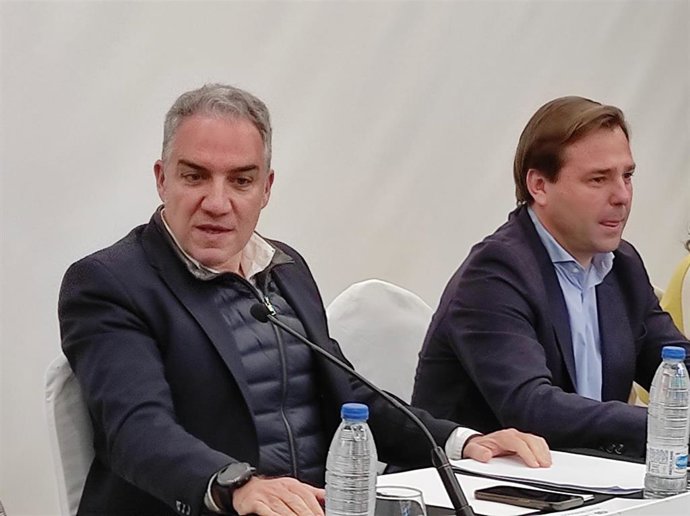 El vicesecretario de Coordinación Autonómica y Local y Análisis Electoral del PP, Elías Bendodo, en Jaén.