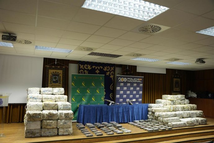 Imagen de la droga intwervenida en La Puebla del Río