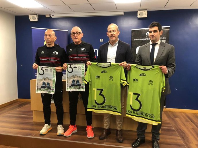 Presentación de la XIII Media Maratón 'Los Barruecos' de Malpartida de Cáceres.