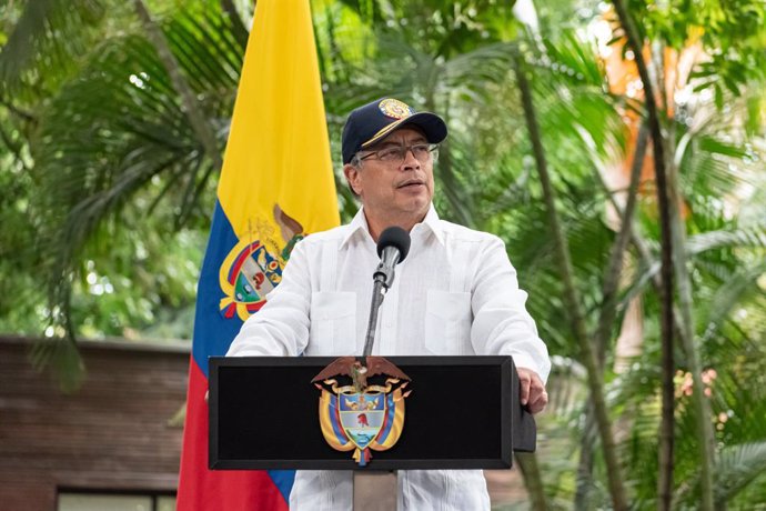 Archivo - May 30, 2024, Bogota, Cundinamarca, Colombia: Colombian president Gustavo Petro takes part during an act of his official visit to the city of Medellin, Colombia, May 30, 2024.