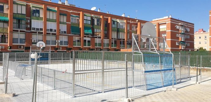 Plaza Horacio Hermoso, con las pistas recién instaladas, en noviembre de 2021, en foto de archivo.