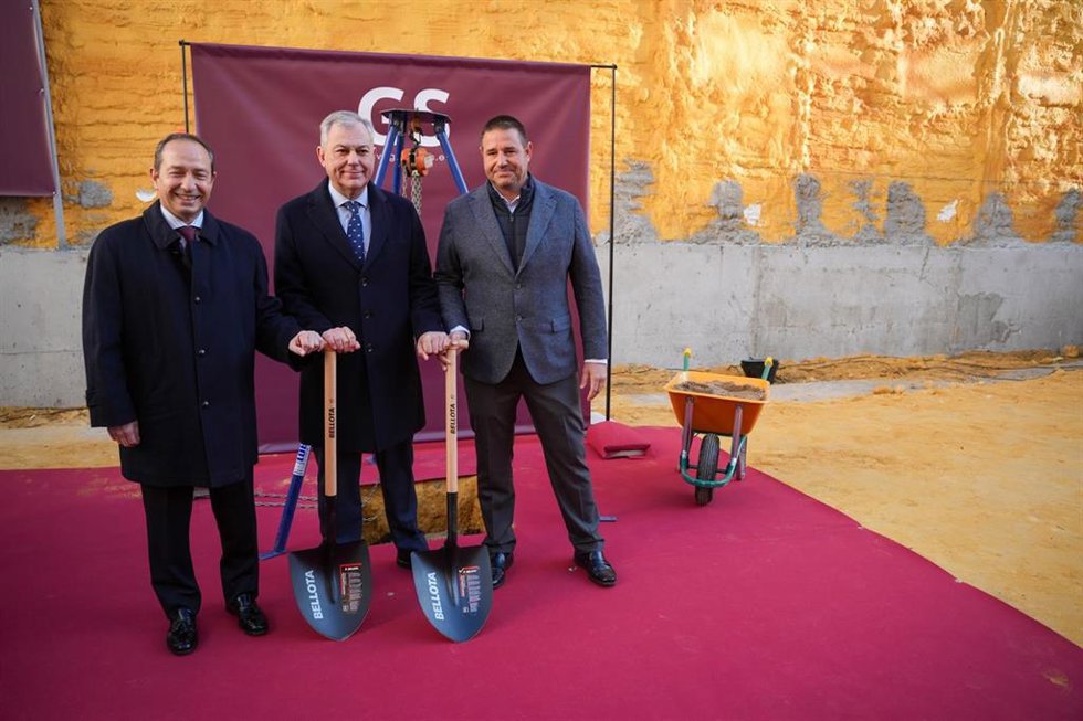 Acto de la primera piedra de la promoción de GS Cavestany