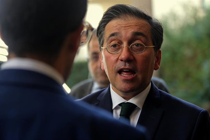 15 January 2025, Lebanon, Beirut: Spain's Foreign Minister Jose Manuel Albares is pictured during his visit to Beirut. Albares visits Lebanon 