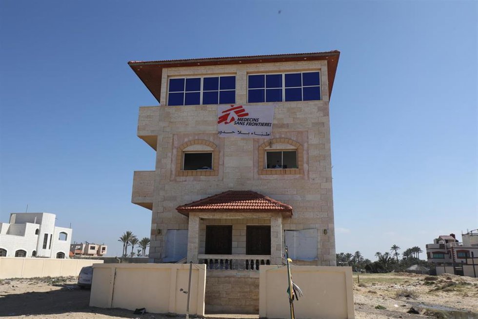 Archivo - Imagen de archivo de una sede de Médicos sin Fronteras en Gaza 