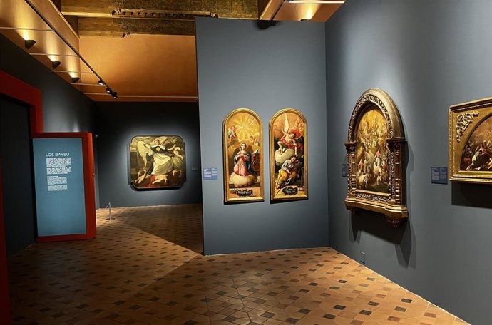 Una de las salas de la exposición 'Goya, del Museo al Palacio', en La Aljafería.