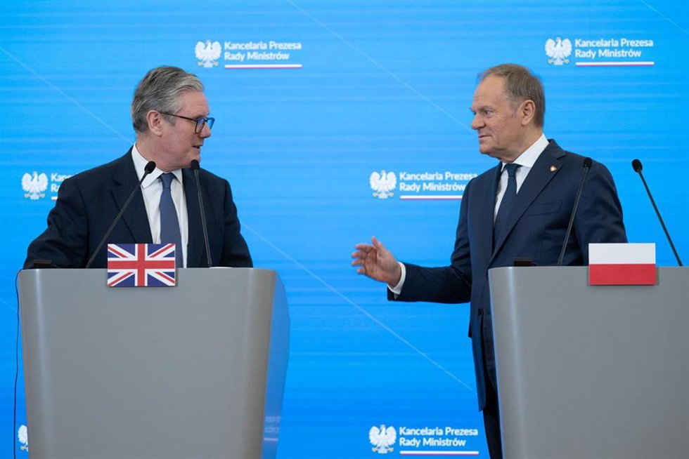 Keir Starmer y Donald Tusk