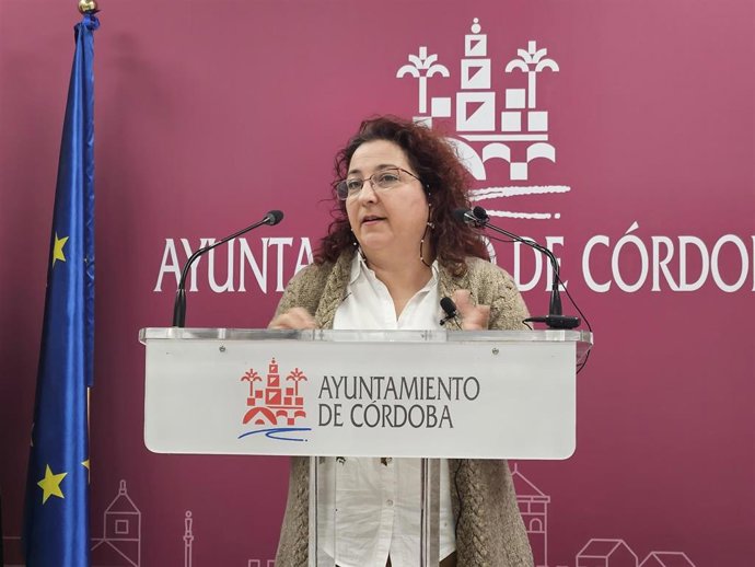 Imagen de la concejala socialista Alicia Moya en el Ayuntamiento de Córdoba.