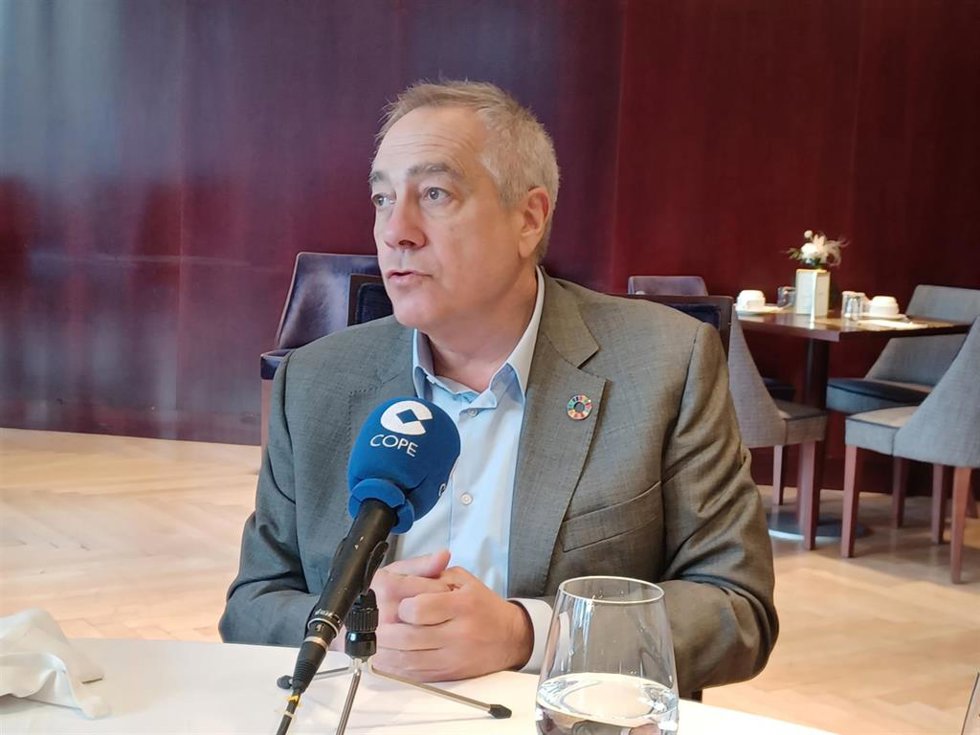 El delegado del Estado en el Consorci de la Zona Franca de Barcelona (CZFB), Pere Navarro, en una entrevista para 'Cope Catalunya', a 18 de enero de 2025