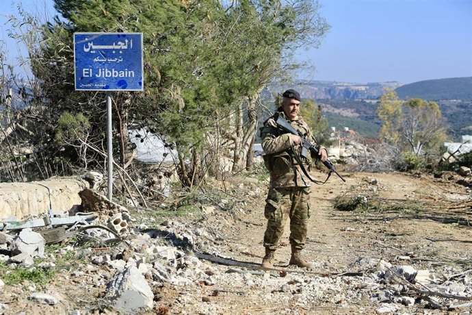 Imagen de archivo de un militar libanés 