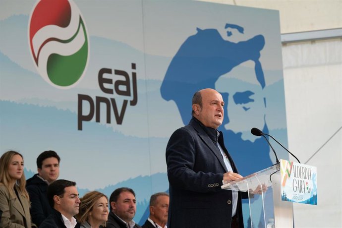 Acto del PNV por el 121 aniversario del fallecimiento de Sabino Arana en Sukarrieta (Vizcaya)