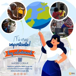 Cartel anunciador de la campaña para buscar voluntariado.