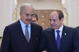 Jalifa Haftar y Abdelfatá al Sisi