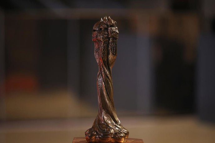 El Premio Gaudí durante el photocall de los XVII Premis Gaudí de cine, en el Centro de Convenciones Internacional de Barcelona (CCIB), a 18 de enero de 2025, en Barcelona, Catalunya (España). La Academia del Cine Catalán organiza y otorga estos premios an