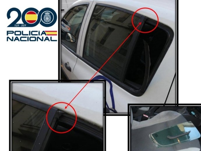 Detenido por cometer ocho robos con fuerza en vehículos en una semana 