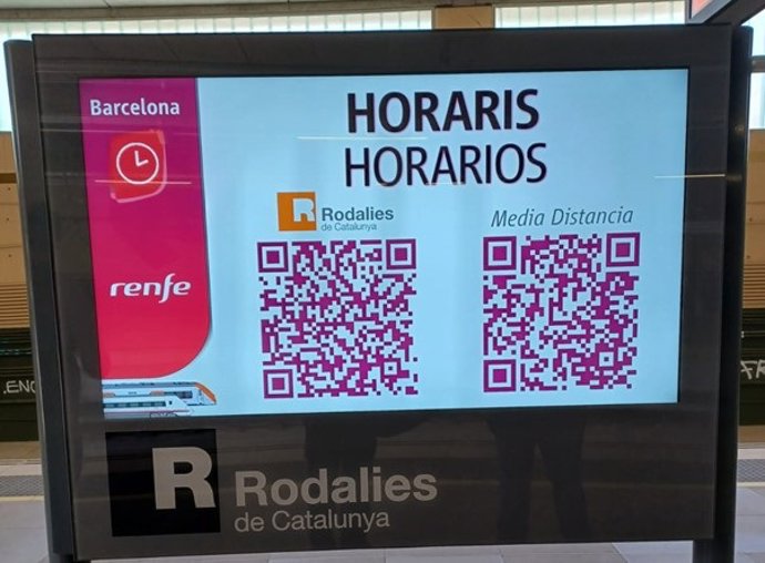 Las nuevas pantallas de Rodalies para digitalizar sus sistemas de información