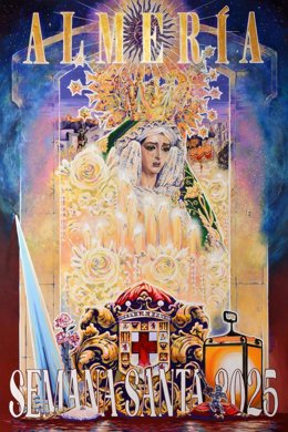Cartel de la Semana Santa de Almería del año 2025, obra de Pablo Cortés del Pueblo.
