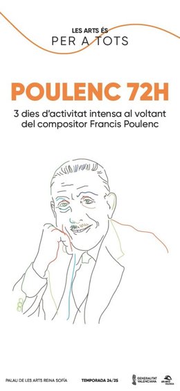 Les Arts dedica a Poulenc un "intenso" fin de semana de actividades culturales y educativas gratuitas