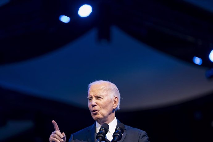 January 16, 2025, Arlington, Virginia, USA: United States President Joe Biden delivers remarks at a Department of Defense Commander in Chief Farewell Ceremony at Joint Base Myers-Henderson Hall in Arlington, Virginia on Thursday, January 16, 2025