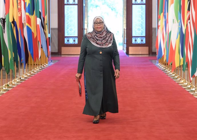 Archivo - La presidenta de Tanzania, Samia Suluhu Hassan