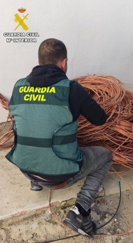 Imagen de la recuperación del cableado de cobre robado