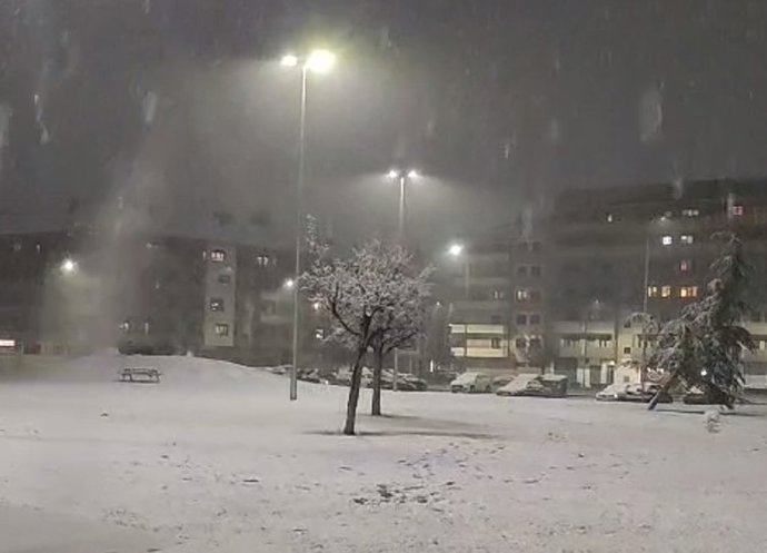 Imagenes de la nevada en la ciudad de León