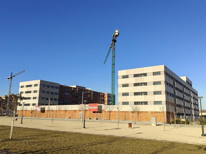 Viviendas de protección pública que está construyendo en el sector 10 de Albacete.