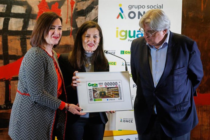 Presentación del cupón de la ONCE del 5 de febrero, protagonizado por el Teatro Principal y su 225 aniversario.