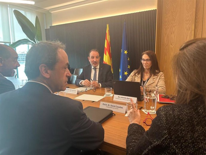 Reunión entre el conseller de Justicia y Calidad Democrática, Ramon Espadaler, y el nuevo presidente del CICAC, Joan Martínez