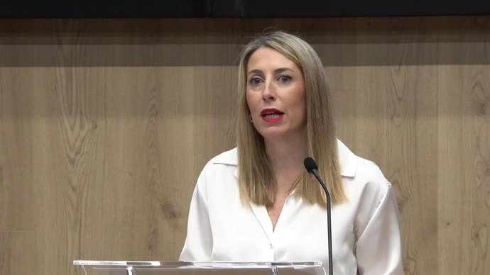 La presidenta de la Junta, María Guardiola, interviene en la inauguración de la primera fase del Hospital de Don Benito-Villanueva de la Serena